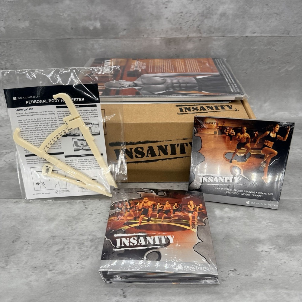 New 2011 Insanity Total Body Workout Program BeachBody 10 Disc DVD Complete Set